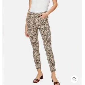 Seven7 High Rise Skinny Animal Print Denim Jeans
